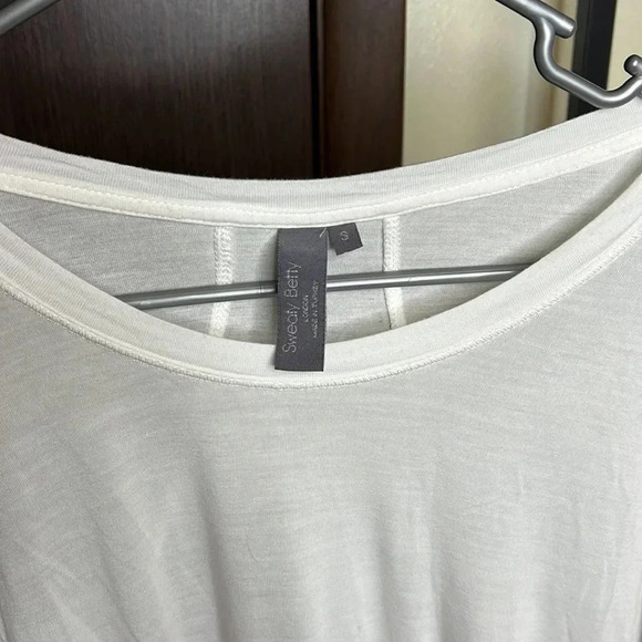 SWEATY Betty White Easy Peazy Pima Bamboo Top Small - Picture 3 of 6